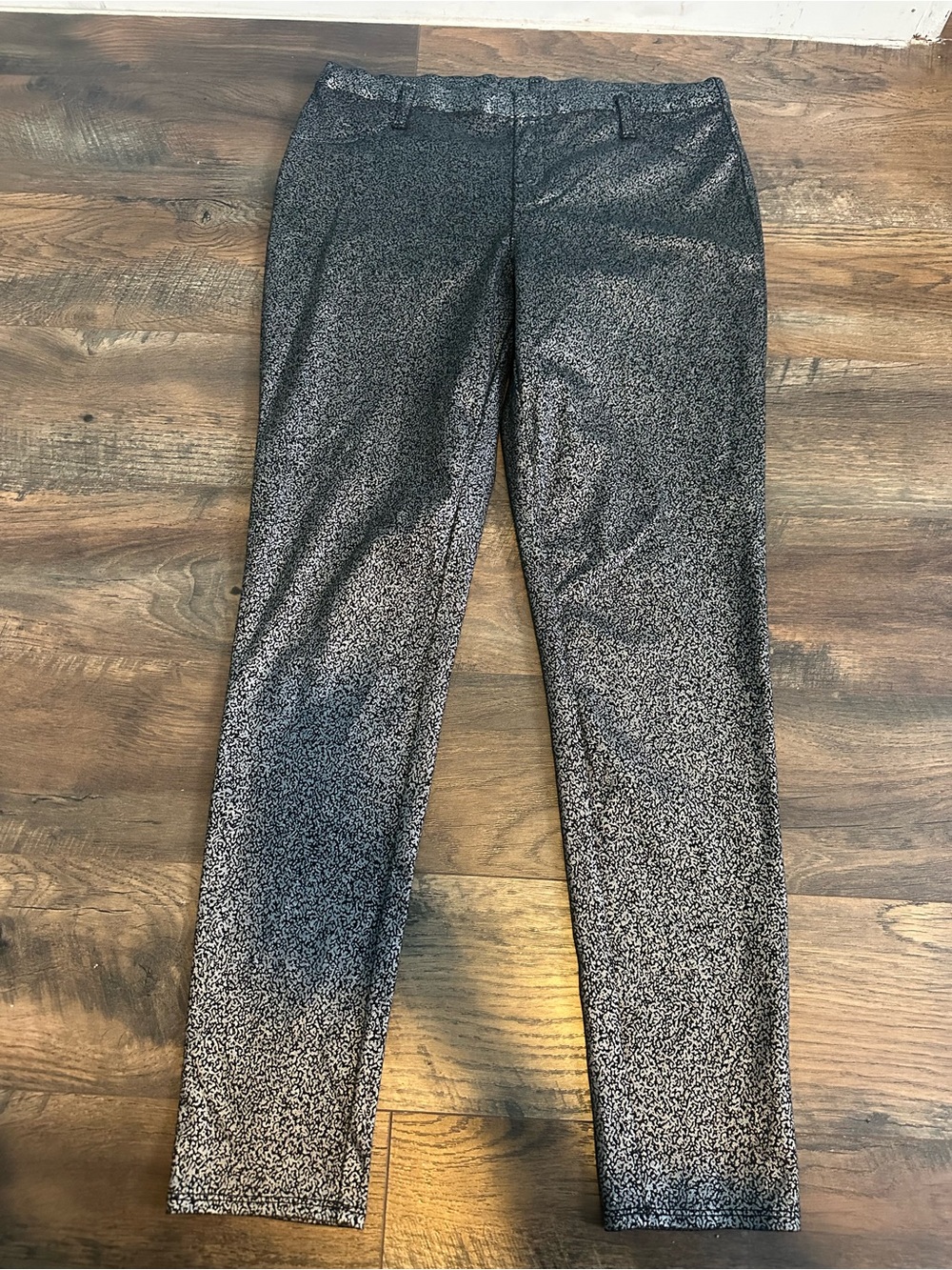 Faded Glory Metallic Black Slim Glitter Jeans